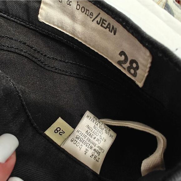 Nwot Rag & Bone Leather Like Gray Leggings Skinny Jeans Size 28 - Picture 10 of 10